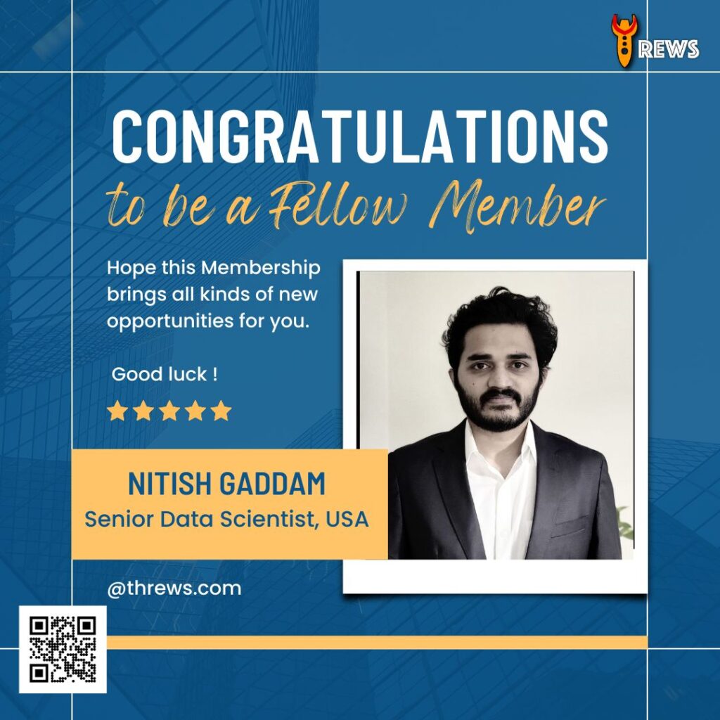 Nitish Gaddam, who will be joining us as a Senior Data Scientist. With over 10 years of experience in the field and a Masters in Computer Science from Boston University specializing