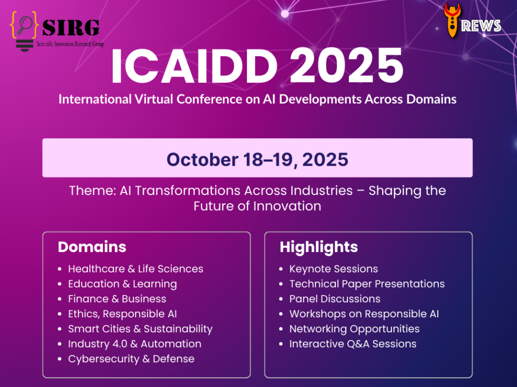 🌐 International Virtual Conference on AI Developments Across Domains (ICAIDD 2025)